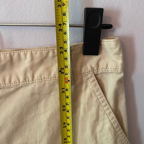 Zara Tan Khaki Cream Tan Cropped Barrel Leg Pants Cotton Boho Women's size XS - Picture 9 of 12